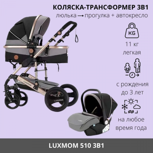 Коляска-трансформер Luxmom 3в1 510