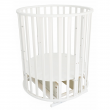 Кроватка детская INDIGO Омега New 6в1 круг-овал с поперечным маятником или на колесах
