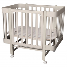 Кроватка детская Indigo Tiny продольный маятник на колесах