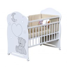 Кроватка ВДК BEAR AND MOON колесо-качалка