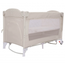 Кровать-манеж Indigo BON-BON TOY c маятником, (2 уровня)