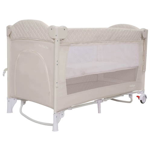 Кровать-манеж Indigo BON-BON TOY c маятником, (2 уровня)