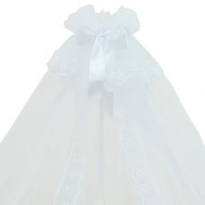 Балдахин в кроватку микросетка Alis (кружево, атлас)