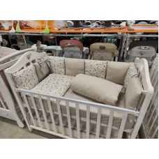 Комплект в кроватку Wellkid 17 предметов (пике/ранфорс)  бежевый