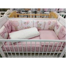 Комплект в кроватку Wellkid 17 предметов Слоники розовый
