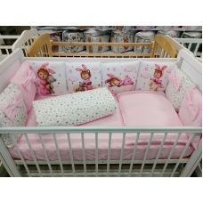 Комплект в кроватку Wellkid 17 предметов Тигрята розовый