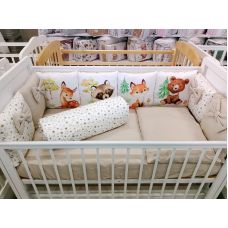 Комплект в кроватку Wellkid 17 предметов Друзья бежевый