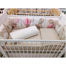 Комплект в кроватку Wellkid 17 предметов Мышки бежевый